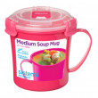 Bögre Sistema Microwave Medium Soup Mug rózsaszín