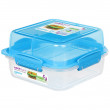 Box na potraviny Sistema Square Lunch Stack TO GO 1,24l kék