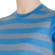 Női póló Sensor Merino Active kék csíkos