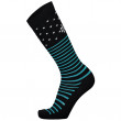 Női zokni Mons Royale Lift Access Sock fekete Black / White / Tropicana