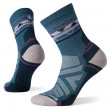 Női zokni Smartwool Hike Light Cushion Zig Zag Valley Mid Crew Socks kék/szürke