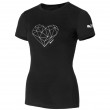 Zulu Merino 160 Short Heart női póló fekete