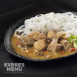 Expres menu Kétféle hús, rizstészta készétel