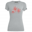 Női póló Salewa Lines Graphic Dry W T-Shirt. szürke / fekete