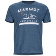 Férfi póló Marmot Marmot Republic Tee SS kék Navy Heather