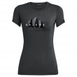 Női póló Salewa Lines Graphic Dry W T-Shirt. fekete/szürke
