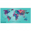 Gyorsan száradó törülköző Towee Travel The World 80x160 cm kevert színek