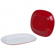 Tálca Bo-Camp Dish plate melamine 2-tone piros Red/White