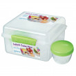 Box na potraviny Sistema Lunch Cube Max TO GO with Yogurt Pot 2l zöld