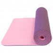 Jógamatrac Yate Yoga Mat kétrétegű TPE sötétlila/rózsaszín