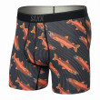 Saxx Quest Qdm Boxer Brief Fly boxeralsó fekete/narancs coho-black