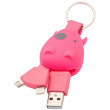 Munkees USB kulcstartó Smart Charger rózsaszín Pink