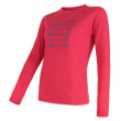 Női póló Sensor Merino Wool PT nyilak h. ujjú rózsaszín magenta