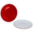 Tányér Bo-Camp Breakfast plate melamine 2-tone piros Red/White