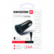 Swissten Car Charger + Lightning Cable autós adapter