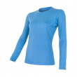 Női póló Sensor Merino Wool Active h. ujjú világoskék modrá