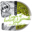 Lyo food Cream of Broccoli & Spinach Soup with Mozarella and pumpkin seeds szárított étel