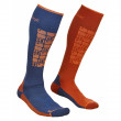 Férfi zokni Ortovox Ski Compression Socks kék/narancs Night Blue