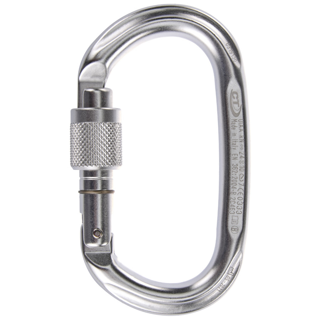 925 Sterling Silver Carabiner Charm – Rock Climbing Gear Clip, Includes Free Split Ring