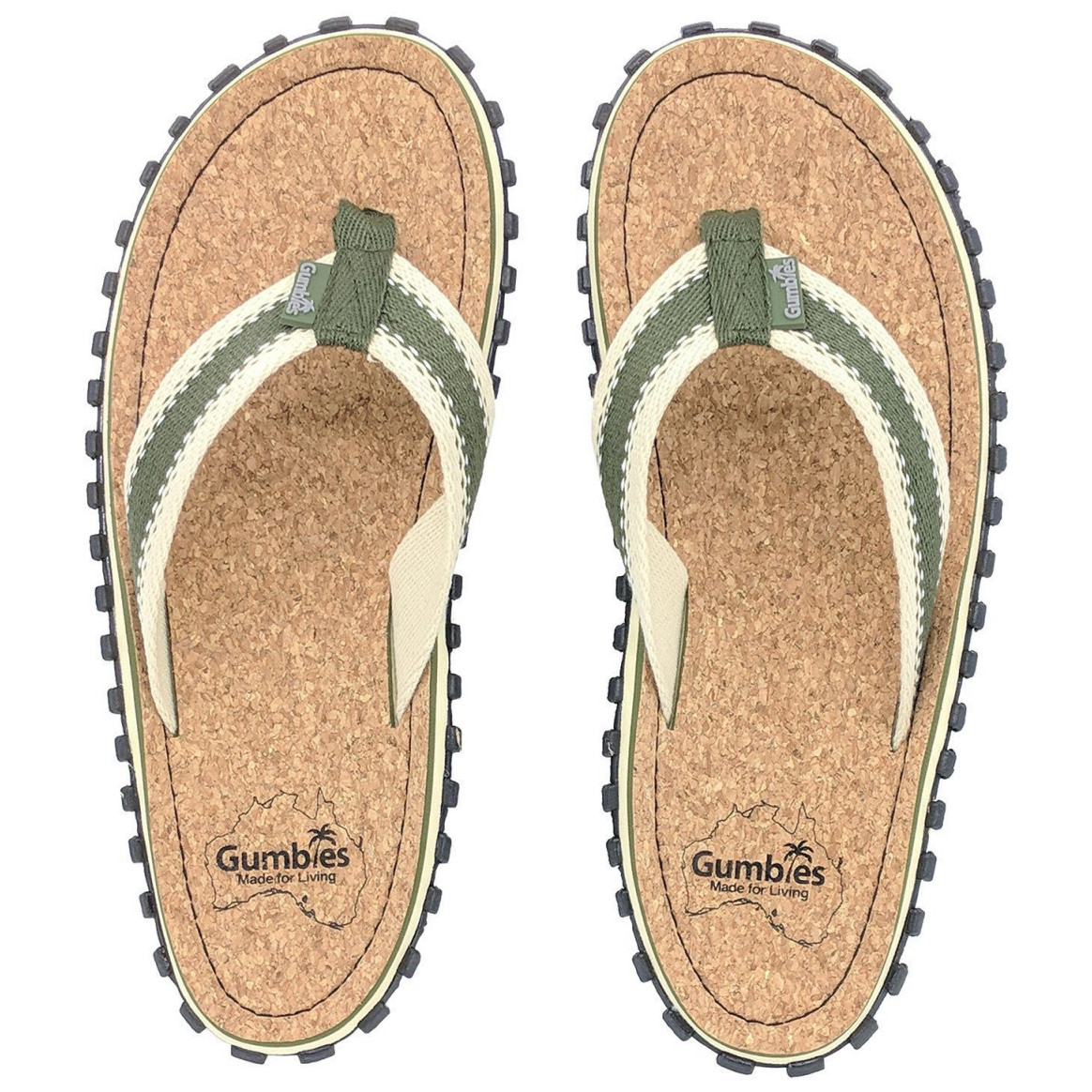 Gumbies Corker Natural Cork Khaki flipflop 4Camping.hu