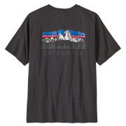 Patagonia M's Fitz Roy Foothills T-Shirt férfi póló fekete Ink Black