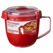 Hrnek Sistema Microwave Large Soup Mug piros