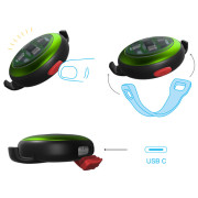 Curli Luumi Safety LED Lights rechargeable világító kiegészítő kutyára