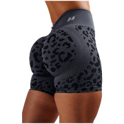 Nebbia Push-Up Compression Leopard Shorts Primal női rövidnadrág fekete BLACK LEOPARD
