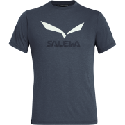 Férfi póló Salewa Solidlogo Dri-Rel M S/S Tee sötétkék