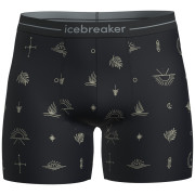 Icebreaker M Mer 150 Anatomica Boxers Explore More férfi boxer fekete/bézs Black/Aop