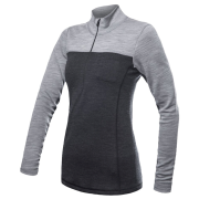 Sensor Merino Bold dl. rukáv zip női funkcionális felső szürke anthracite/cool gray