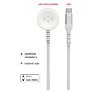 Swissten Wireless charging cable 2in1 for Apple Watch + USB-C 1,2 m töltő és adatkábel