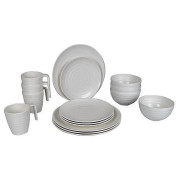 Edénykészlet Bo-Camp Tableware Stone fehér