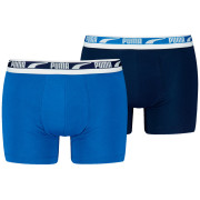 Puma Everyday Multi Logo Boxers 2P férfi boxer kék/világoskék Blue Combo