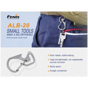 Fenix Többfunkciós titán karabiner Fenix ALB-20 karabiner