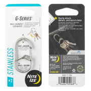 Nite Ize G-series #2 segéd karabiner ezüst Stříbrná