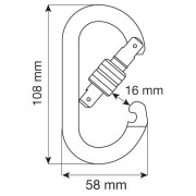 Karabiner Camp Steel Oval Standard Lock