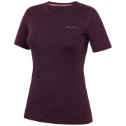 MOOA MerinoSilk 160 short női póló sötétlila dark purple melange