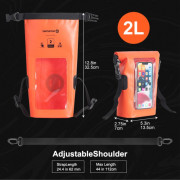 Swissten WATERPROOF ORANŽOVÉ (2L) vízálló tok