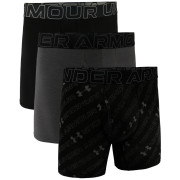 Under Armour Perf Cotton Nov 6in férfi boxer fekete Black Angular Logo / Castlerock Heather / Black