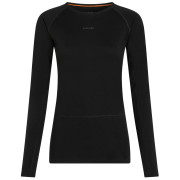 Icebreaker Women Merino 200 ZoneKnit LS Crewe női funkcionális felső fekete Black