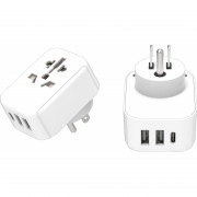 Adapter Lifeveture World to to US Travel Adaptor with USB (& USB C)