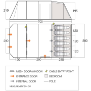 Vango Lismore TC 600XL Package családi sátor