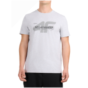 4F Tshirt M3565 férfi póló szürke Cold Light Grey Melange