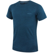 MOOA MerinoSilk 160 short férfi póló kék lagoon blue melange