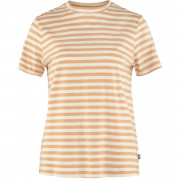 Női póló Fjällräven Striped T-shirt W sárga/fehér