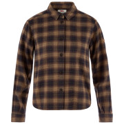 Fjällräven Övik Boxy Flannel Shirt W női ing barna Black-Wood Brown