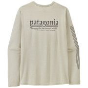 Patagonia M's L/S Cap Cool Daily Shirt - Hut Tripper férfi póló fehér Dyno White