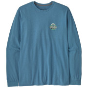 Patagonia Long-Sleeved Great Waves Responsibili-Tee férfi póló kék Shore Blue