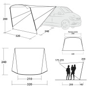 Outwell Touring Canopy árnyékoló - kifeszített sátorponyva